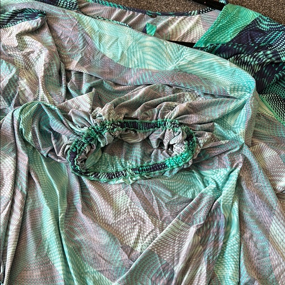 Vix by Paula Hermanny - Teal and Navy Patterned Kaftan - Picture 6 of 8